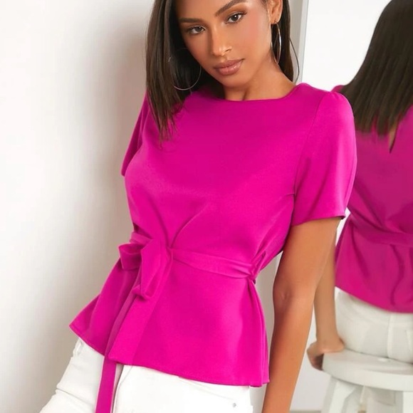 Recycled polyester pink top - Picture 2 of 3